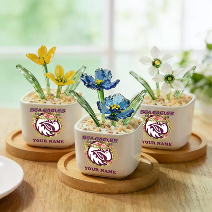 MW _NRL Custom Birth Month Glass Flower Pot Handmade Gift For Fan - Limited Edition NAK TTT