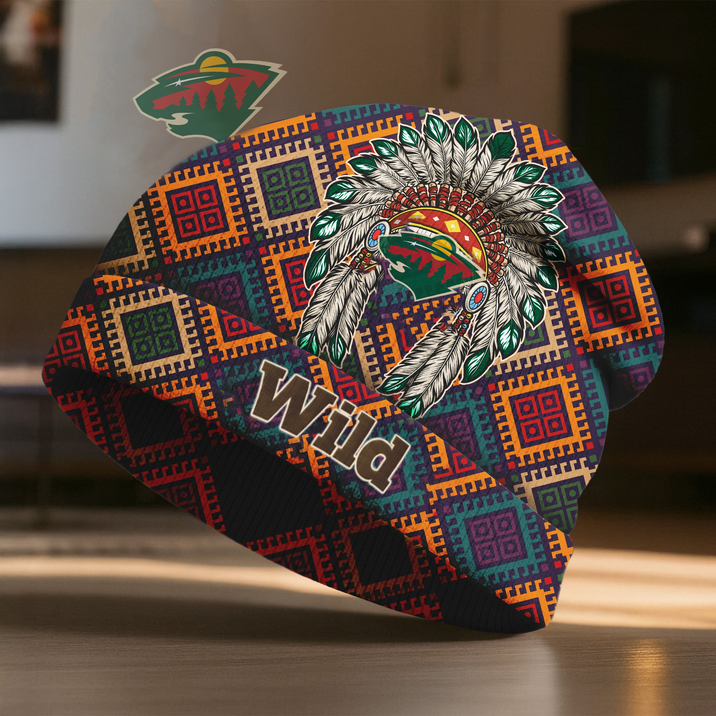 MW x Premium NHL Native American Heritage Beanie Hat NY NAK CTKT