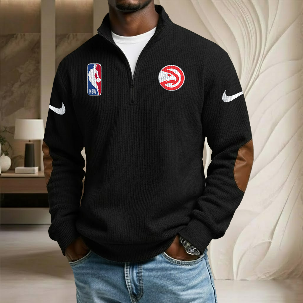 NBA x ATL Sport Team Stand Collar Half-zip Sweatshirt HLP HLPHUONG