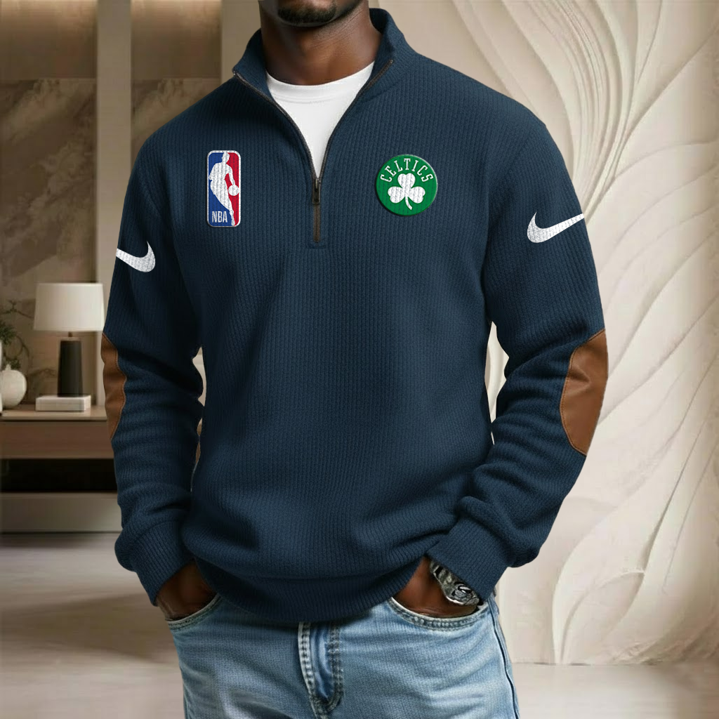 NBA x BOS Sport Team Stand Collar Half-zip Sweatshirt HLP HLPHUONG