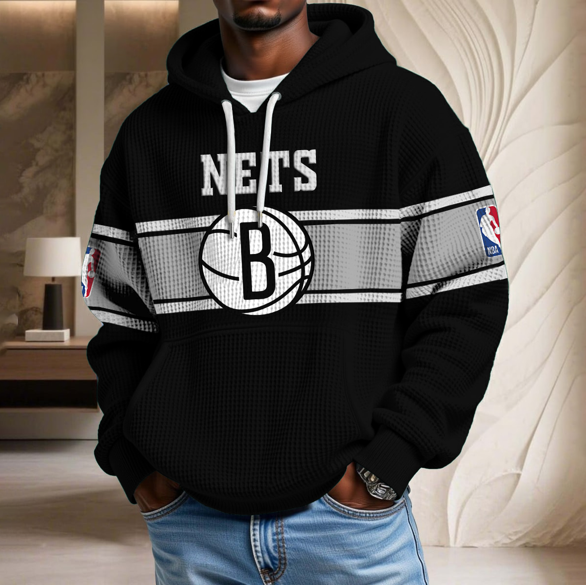 NBA x BRO Waffle Hoodie HLP HLPHUONG