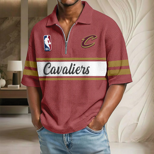 NBA x CC Basketball Waffle Half-Zip Polo Shirt HLP HLPHUONG