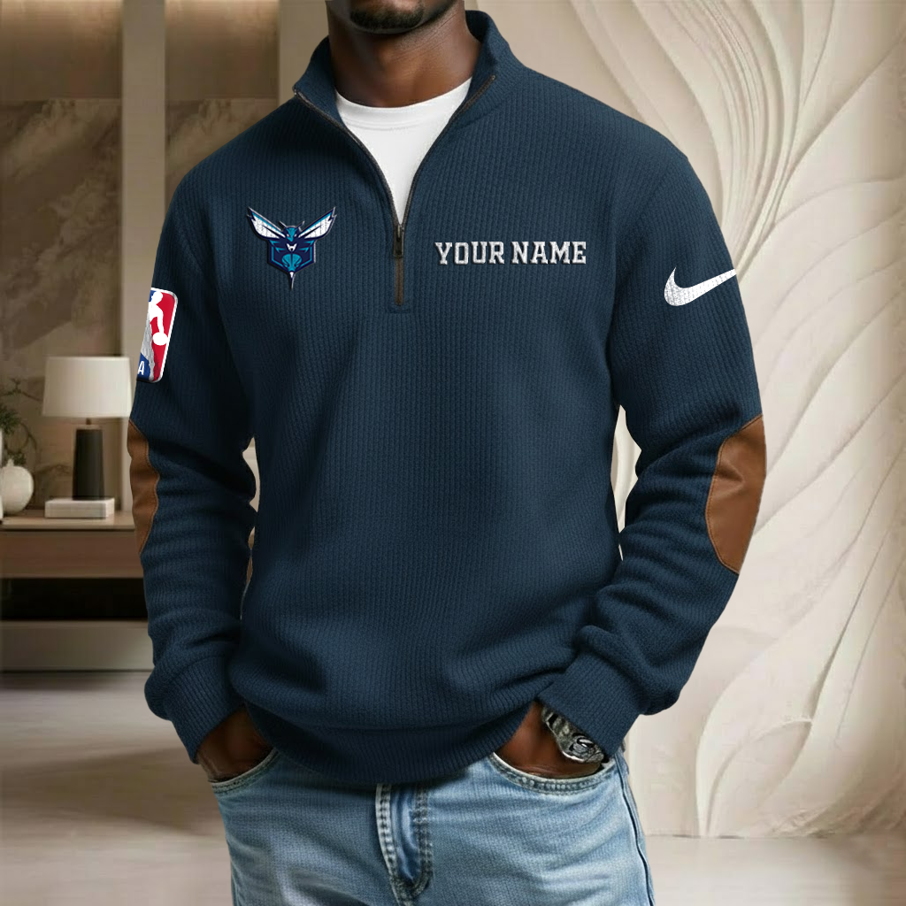 NBA x CHA Custom Name Stand Collar Half-zip Sweatshirt HLP HLPHUONG