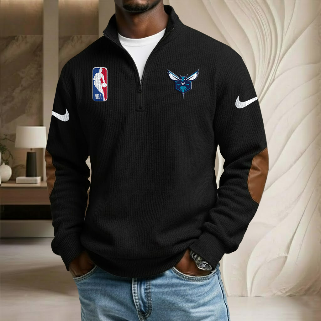NBA x CHA Sport Team Stand Collar Half-zip Sweatshirt HLP HLPHUONG