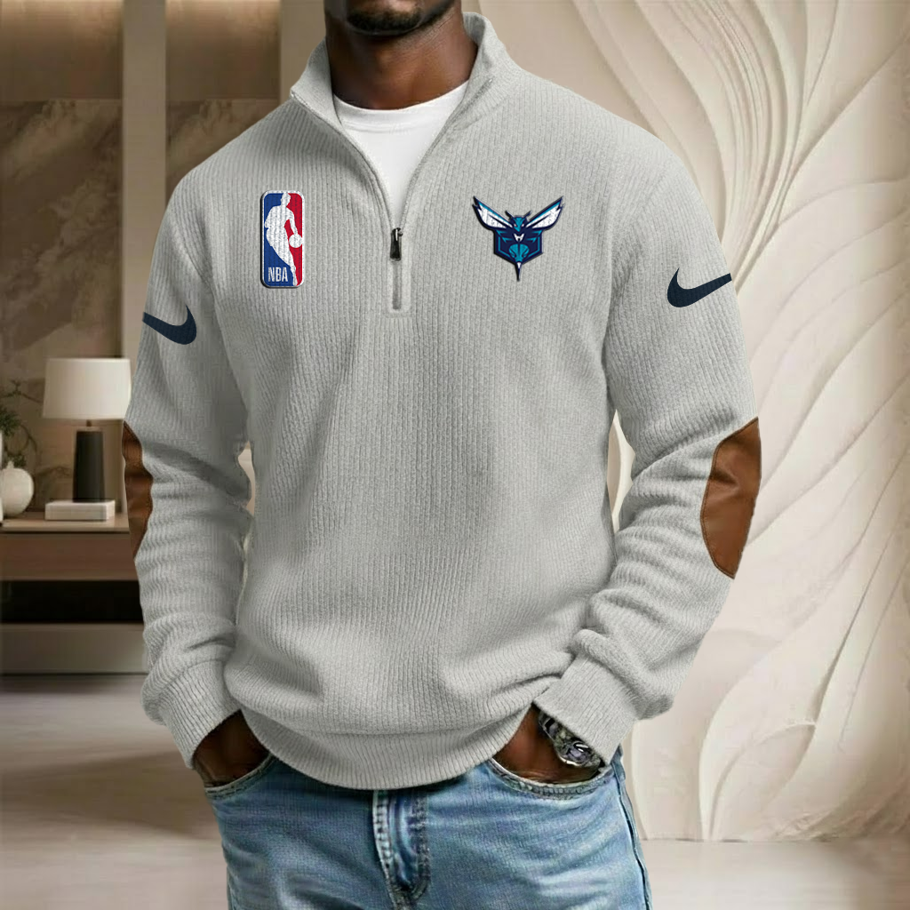 NBA x CHA Sport Team Stand Collar Half-zip Sweatshirt HLP HLPHUONG