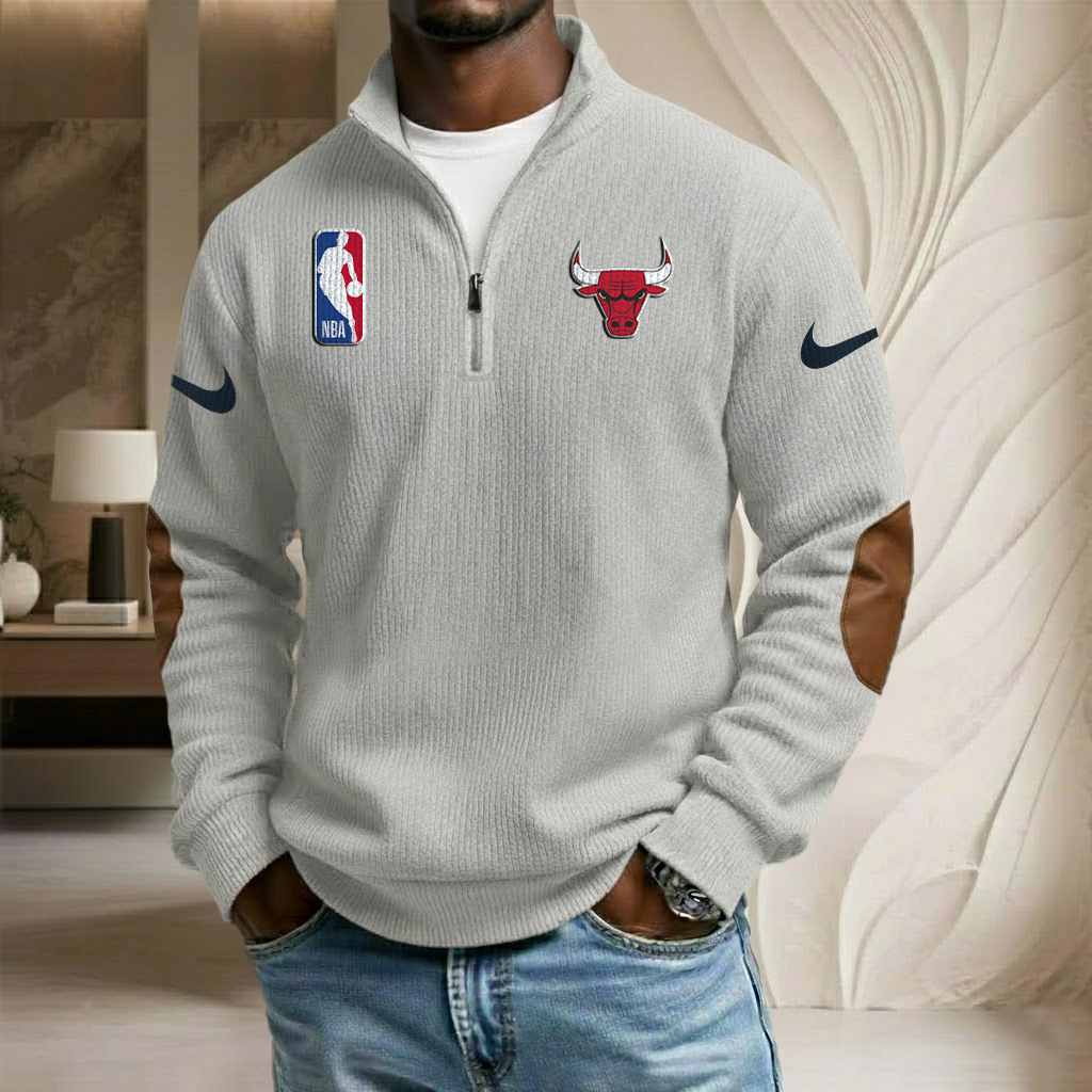 NBA x CHI Sport Team Stand Collar Half-zip Sweatshirt HLP HLPHUONG