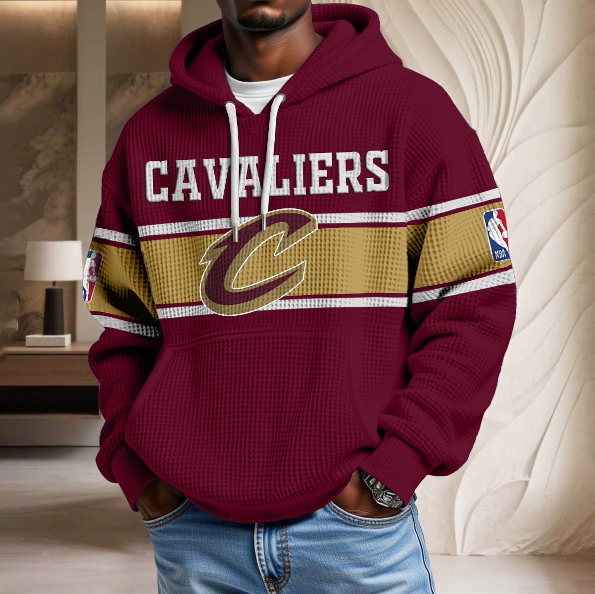 NBA x CLE Waffle Hoodie HLP HLPHUONG