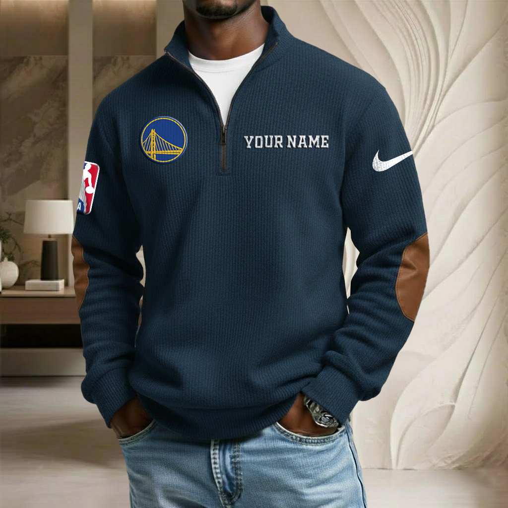 NBA x GSW Custom Name Stand Collar Half-zip Sweatshirt HLP HLPHUONG