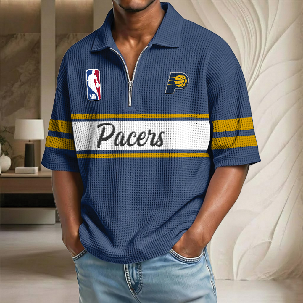 NBA x IP Basketball Waffle Half-Zip Polo Shirt HLP HLPHUONG