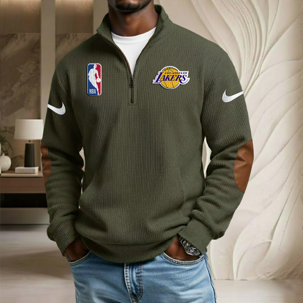 NBA x LAK Sport Team Stand Collar Half-zip Sweatshirt HLP HLPHUONG