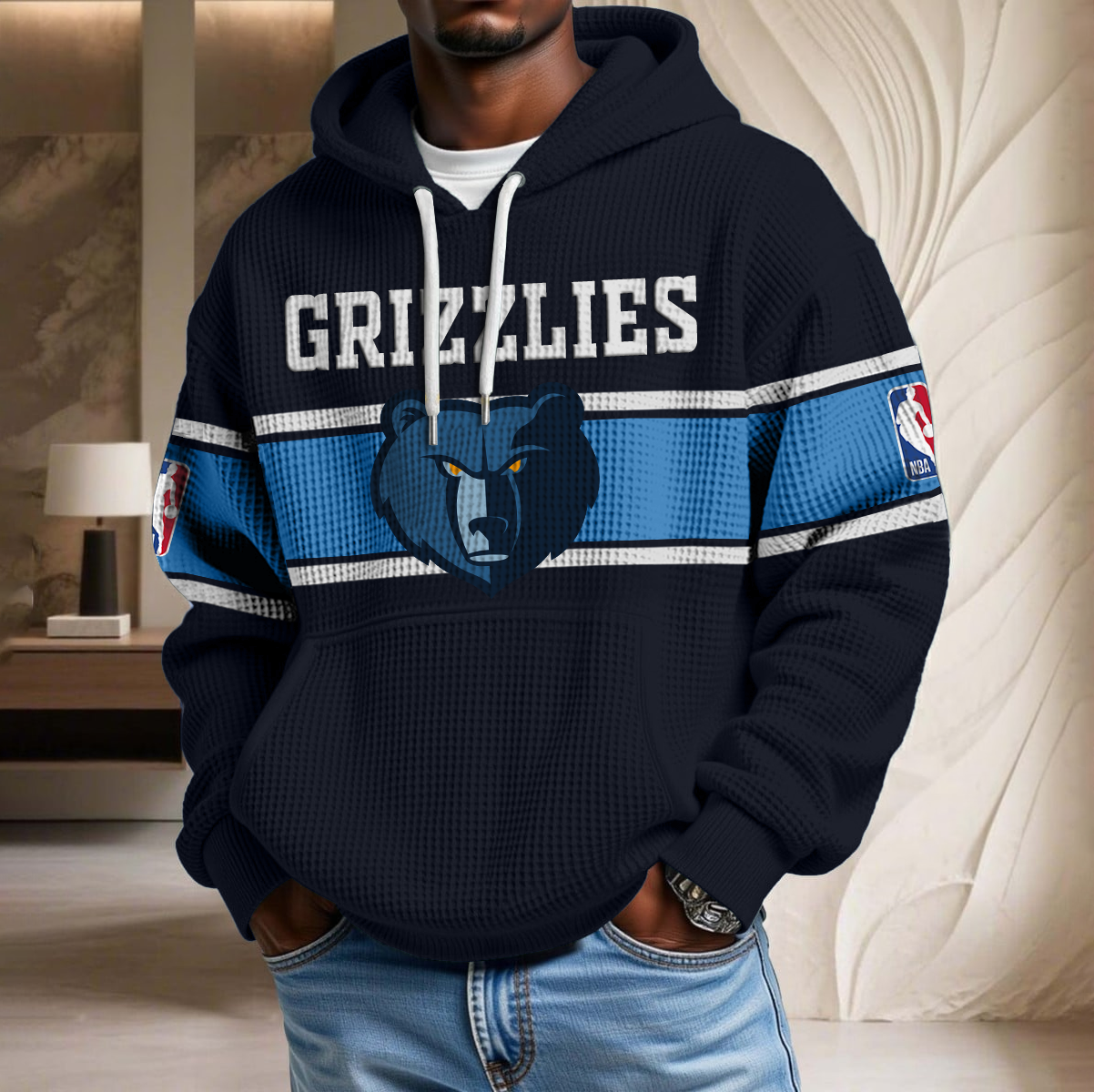 NBA x MEM Waffle Hoodie HLP HLPHUONG