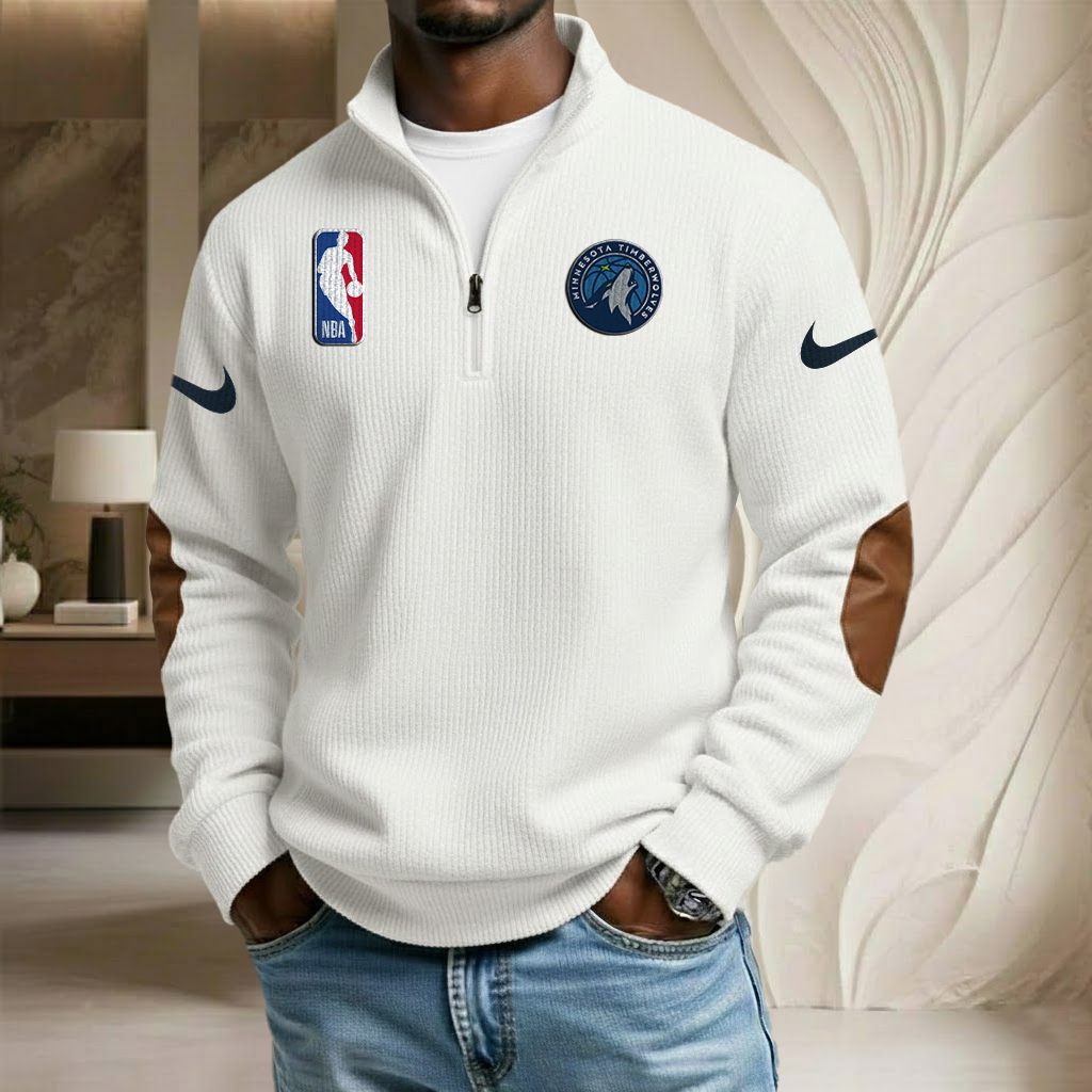 NBA x MIN Sport Team Stand Collar Half-zip Sweatshirt HLP HLPHUONG