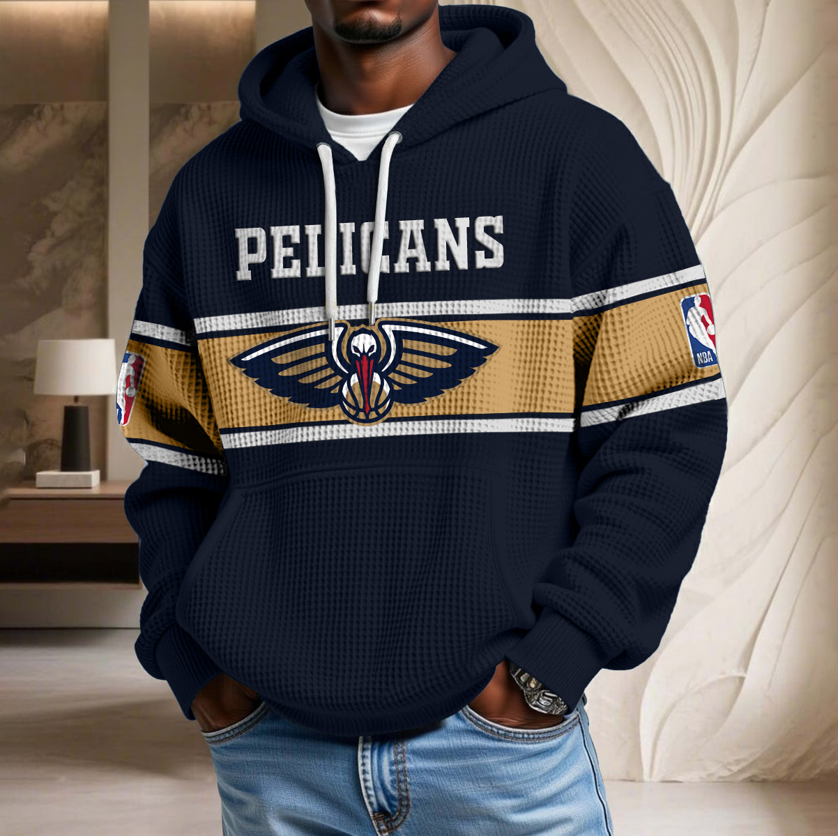NBA x NO Waffle Hoodie HLP HLPHUONG