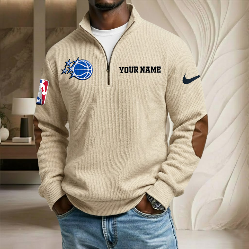 NBA x ORL Custom Name Stand Collar Half-zip Sweatshirt HLP HLPHUONG