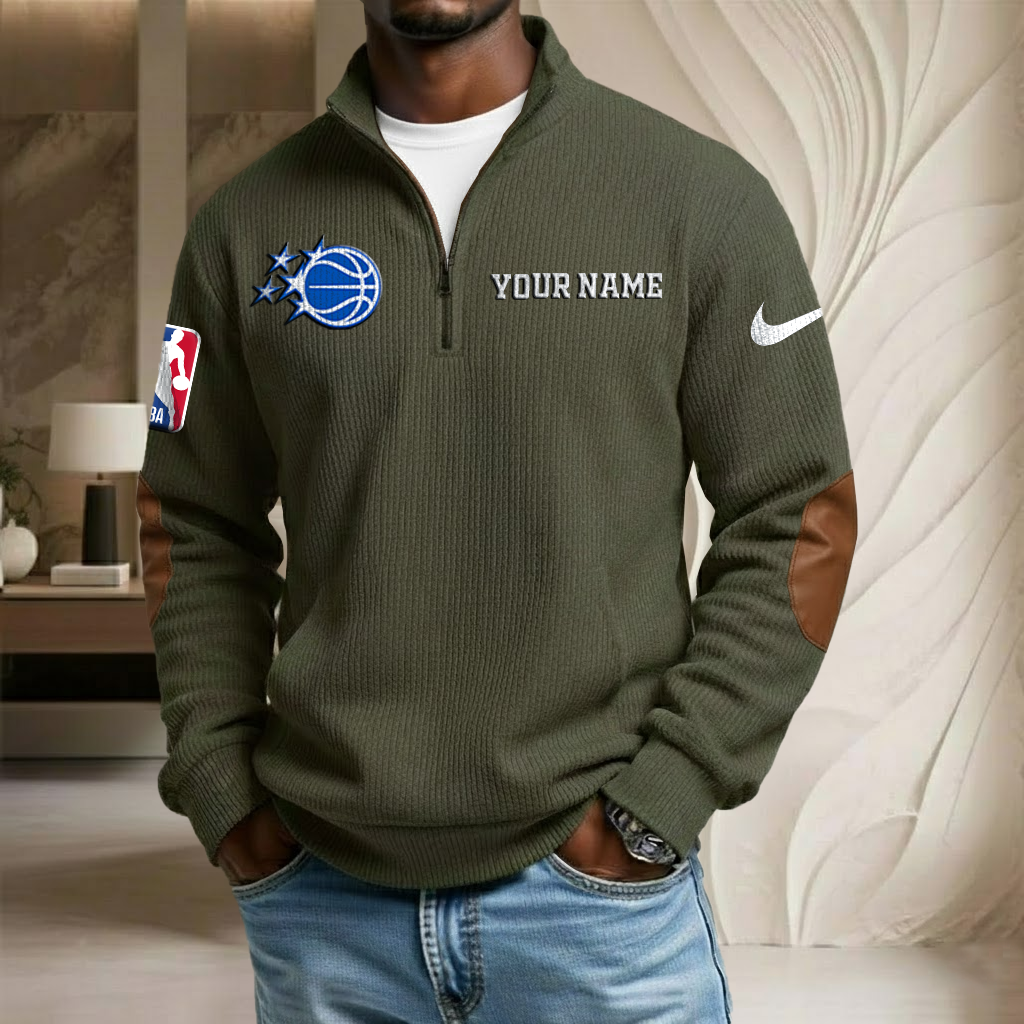 NBA x ORL Custom Name Stand Collar Half-zip Sweatshirt HLP HLPHUONG