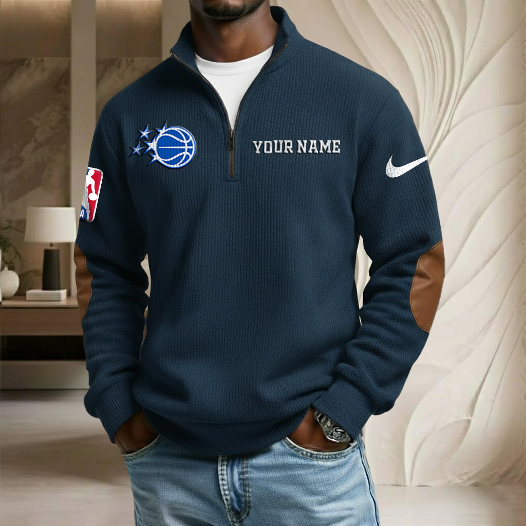 NBA x ORL Custom Name Stand Collar Half-zip Sweatshirt HLP HLPHUONG