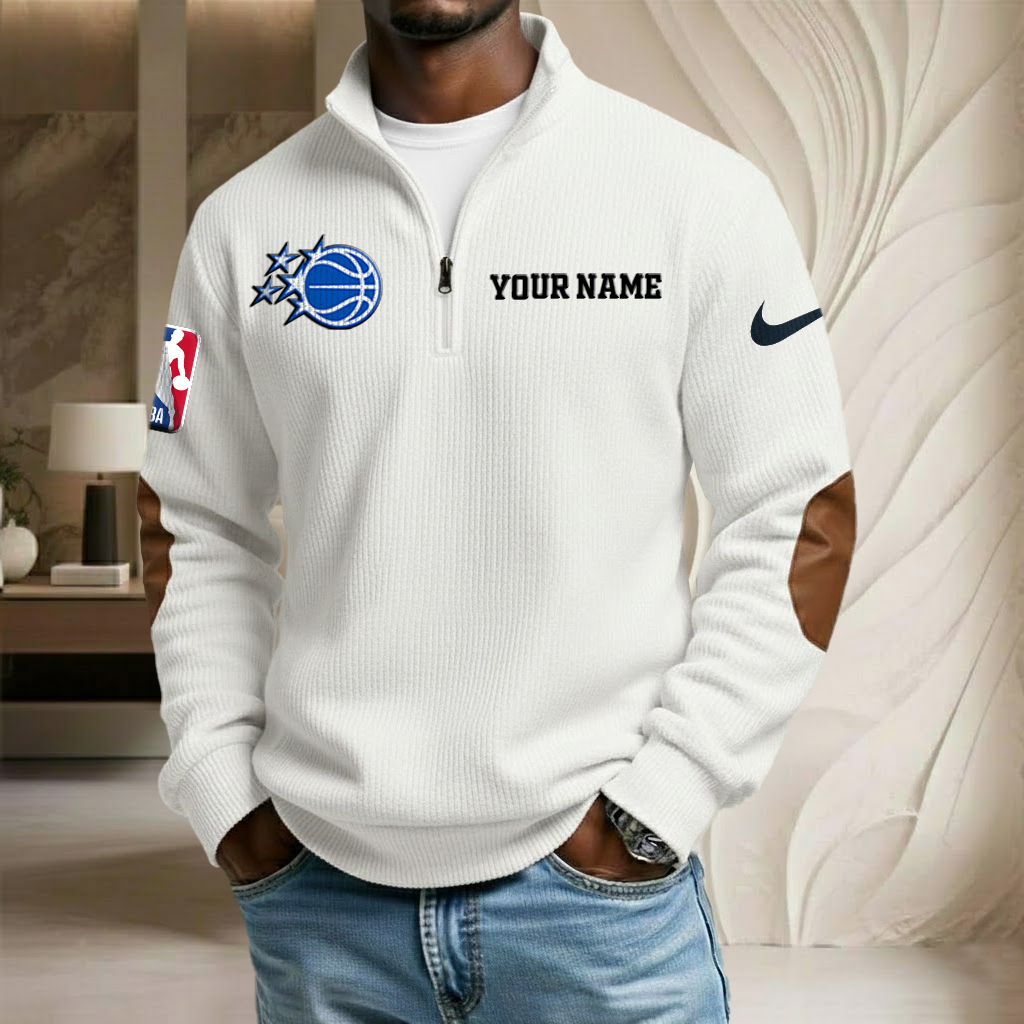 NBA x ORL Custom Name Stand Collar Half-zip Sweatshirt HLP HLPHUONG