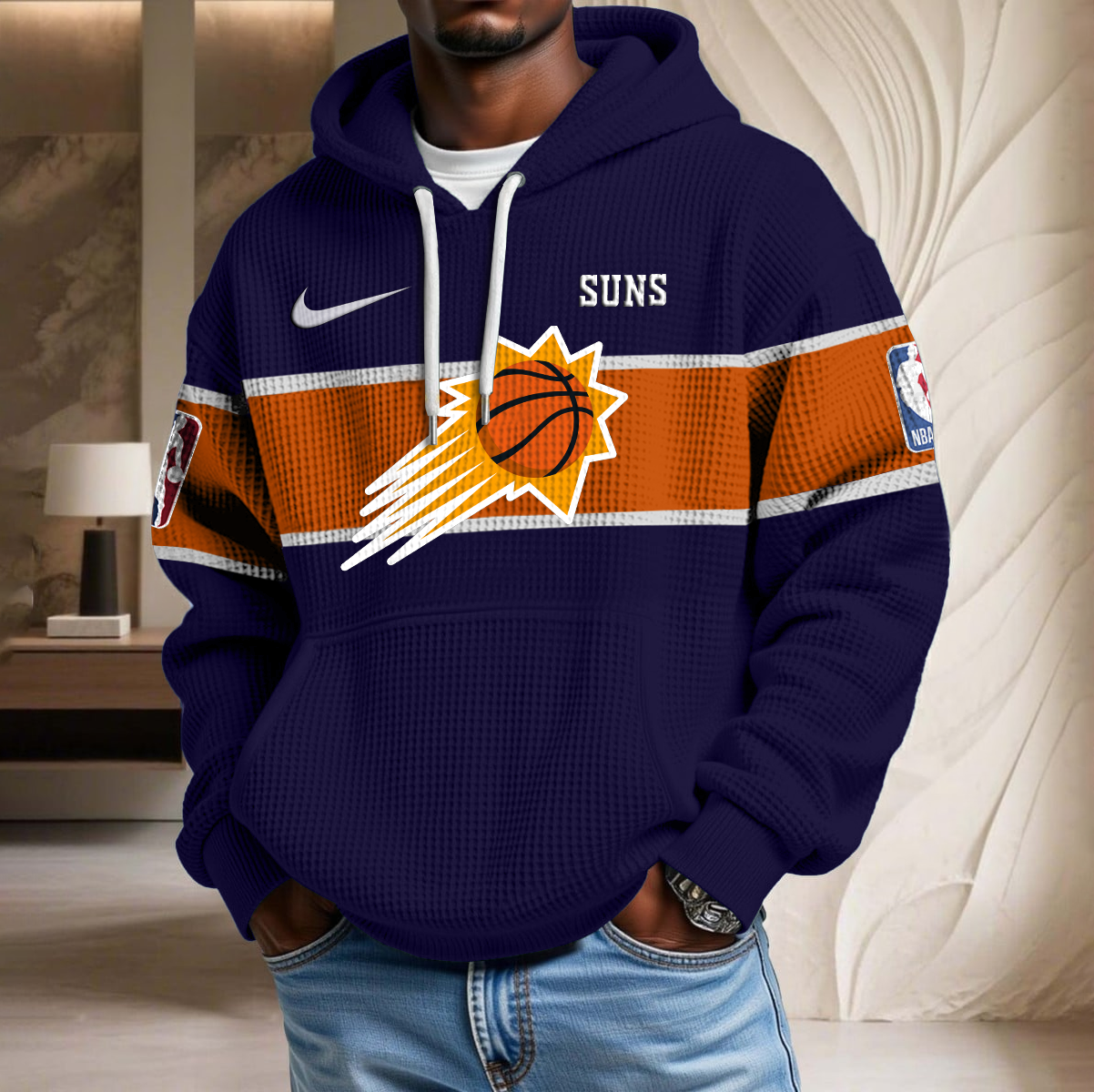 NBA x PHO Basketball Waffle Hoodie HLP HLPHUONG