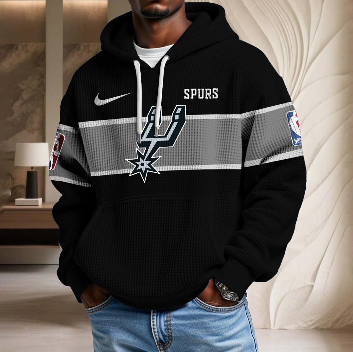 NBA x SA Basketball Waffle Hoodie HLP HLPHUONG