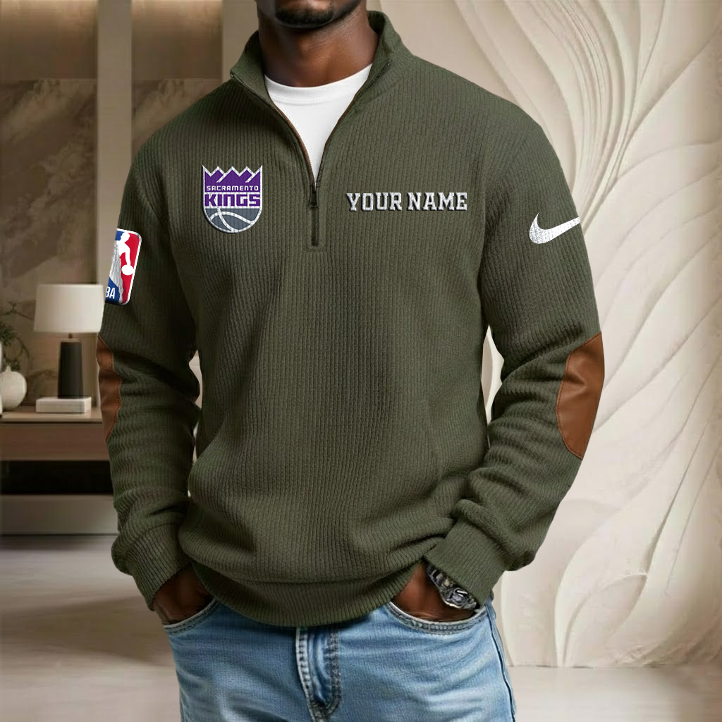 NBA x SAC Custom Name Stand Collar Half-zip Sweatshirt HLP HLPHUONG