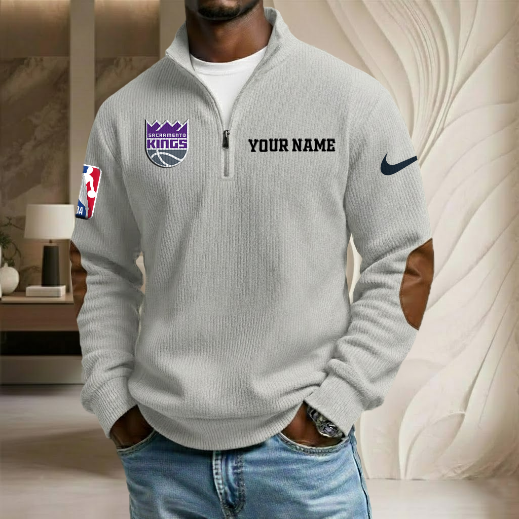 NBA x SAC Custom Name Stand Collar Half-zip Sweatshirt HLP HLPHUONG