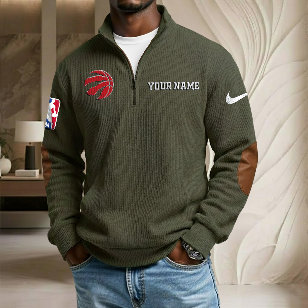 NBA x TOR Custom Name Stand Collar Half-zip Sweatshirt HLP HLPHUONG