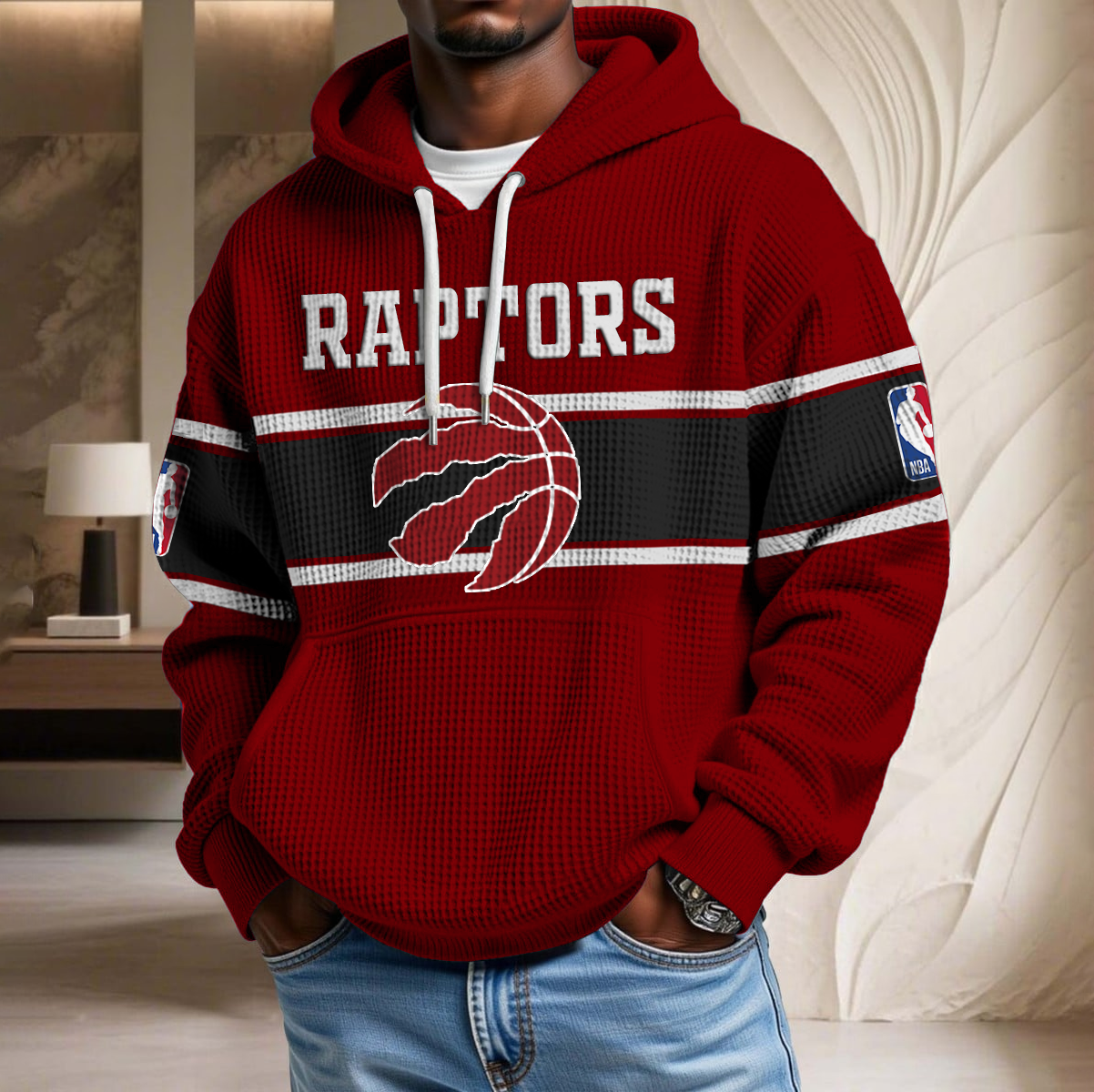 NBA x TOR Waffle Hoodie HLP HLPHUONG