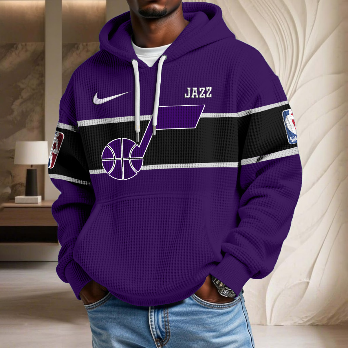 NBA x UTA Basketball Waffle Hoodie HLP HLPHUONG