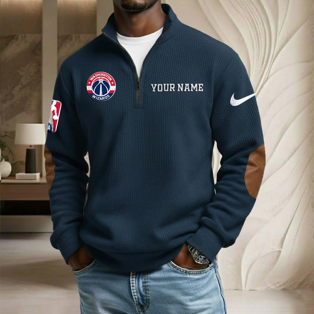 NBA x WAS Custom Name Stand Collar Half-zip Sweatshirt HLP HLPHUONG