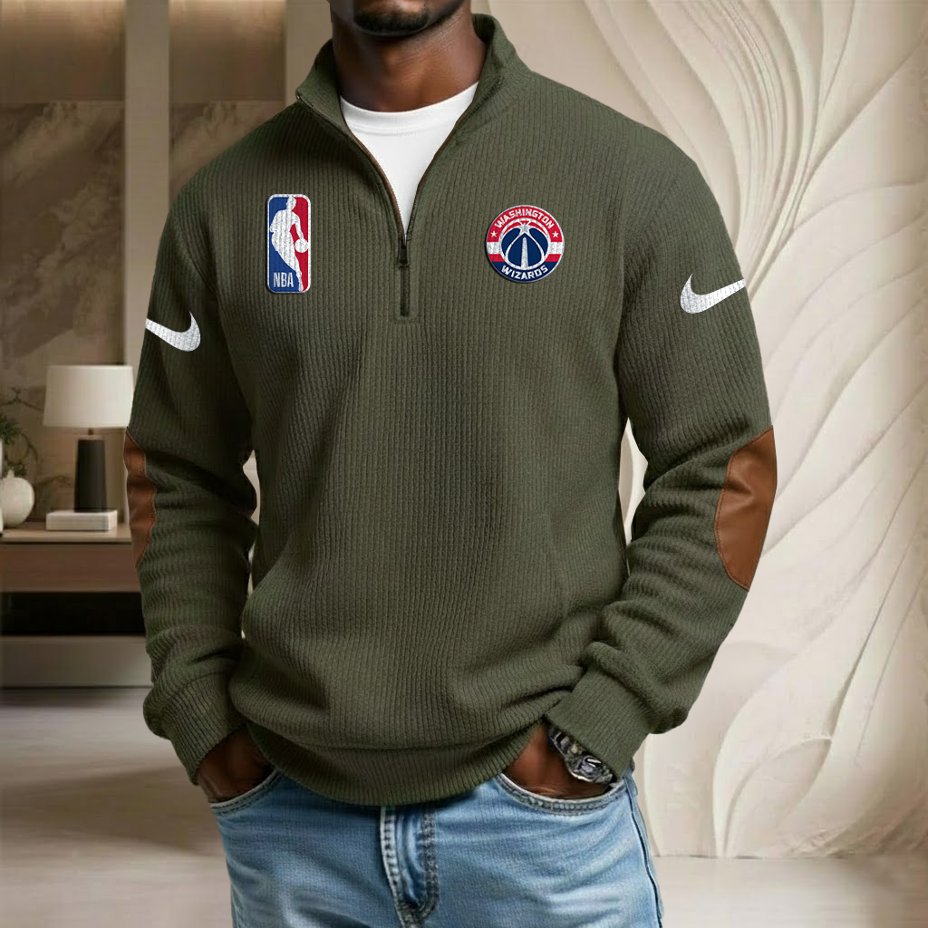 NBA x WAS Sport Team Stand Collar Half-zip Sweatshirt HLP HLPHUONG