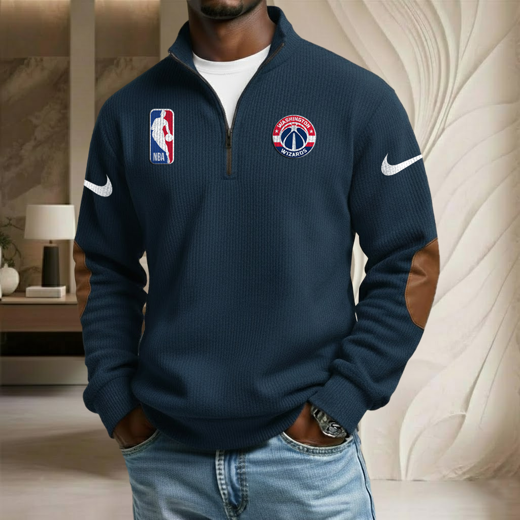 NBA x WAS Sport Team Stand Collar Half-zip Sweatshirt HLP HLPHUONG