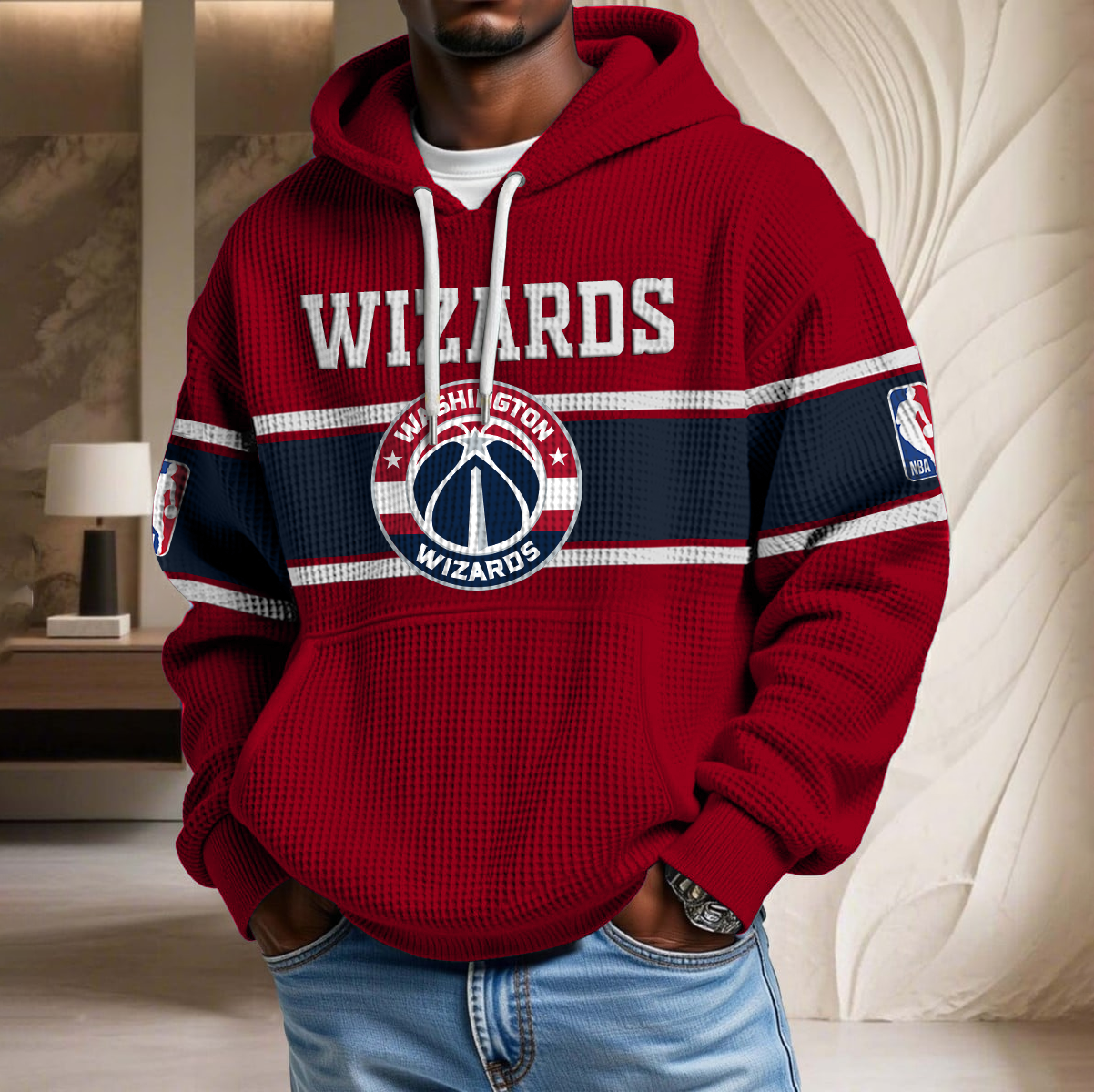 NBA x WAS Waffle Hoodie HLP HLPHUONG