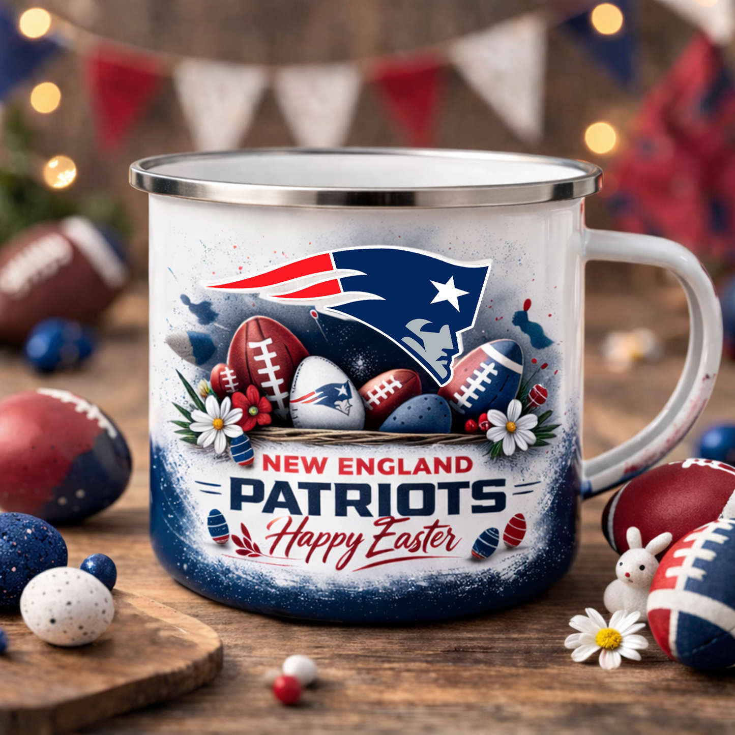 NE X NFL Easter-themed enamel mug NAK NHT