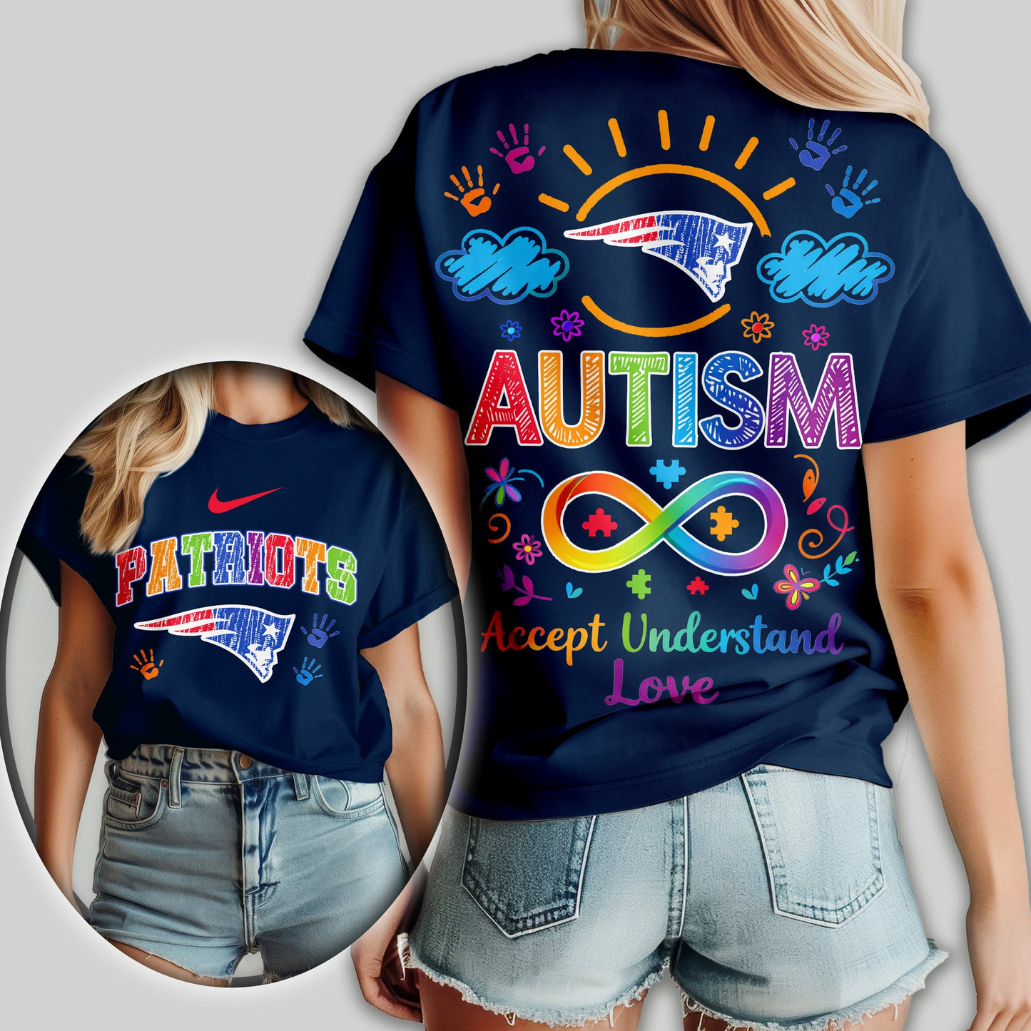 NEP Premium NFL National Autism Acceptance Month Women Shirt DDT NTL