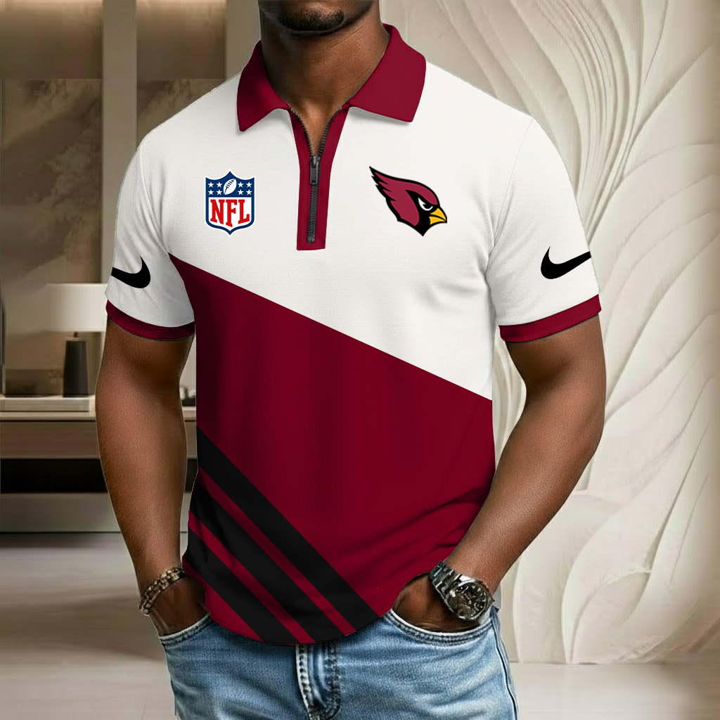 NFL x ARI Sport Zip Polo Golf Shirt HLP HLPHUONG