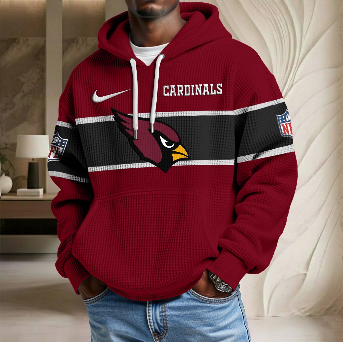 NFL x ARI Team Waffle Hoodie HLP HLPHUONG