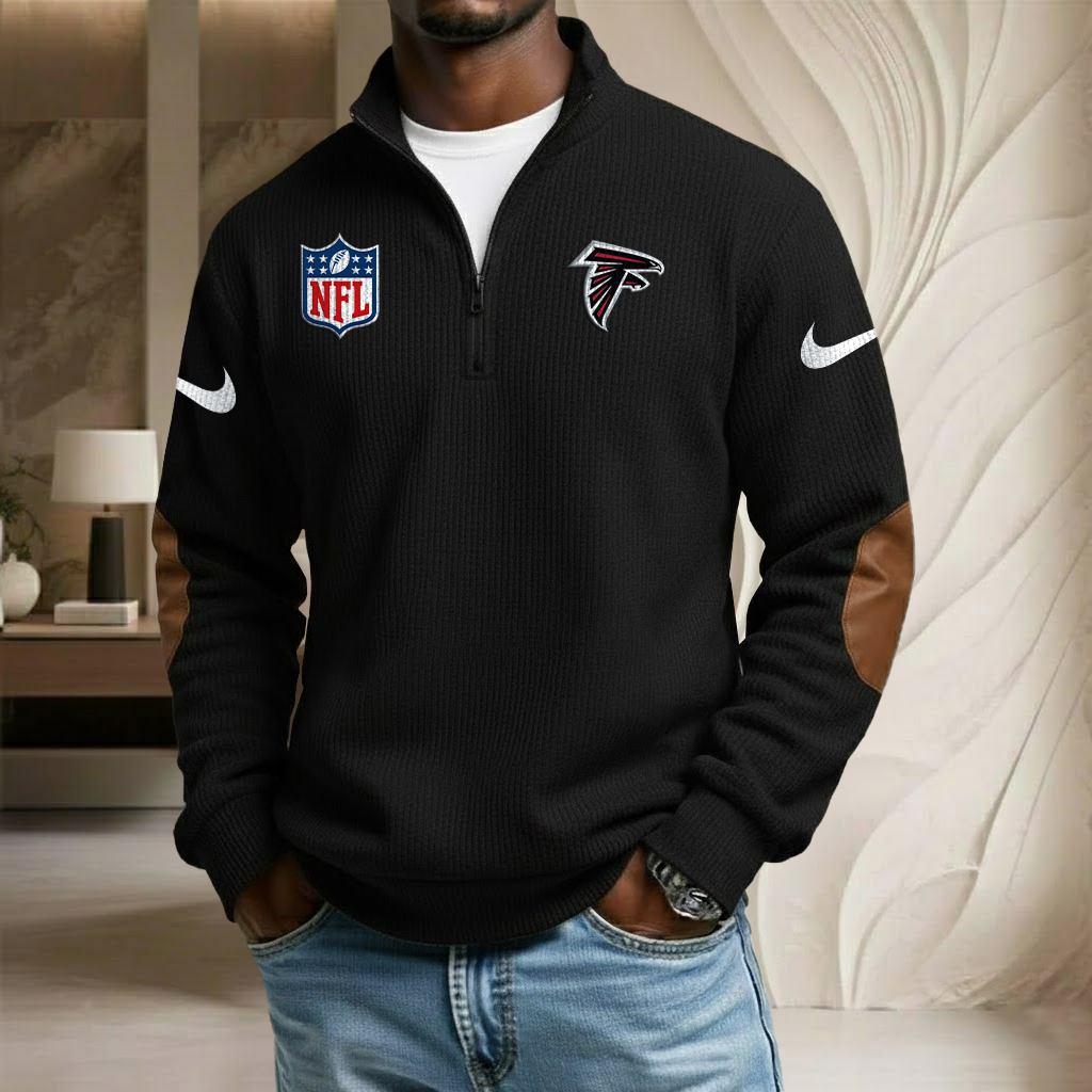 NFL x ATL Sport Team Stand Collar Half-zip Sweatshirt HLP HLPHUONG