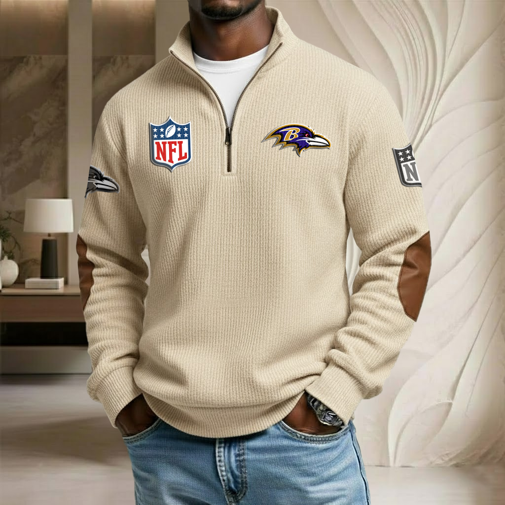 NFL x BAL Stand Collar Half-zip Sweatshirt HLP HLPHUONG