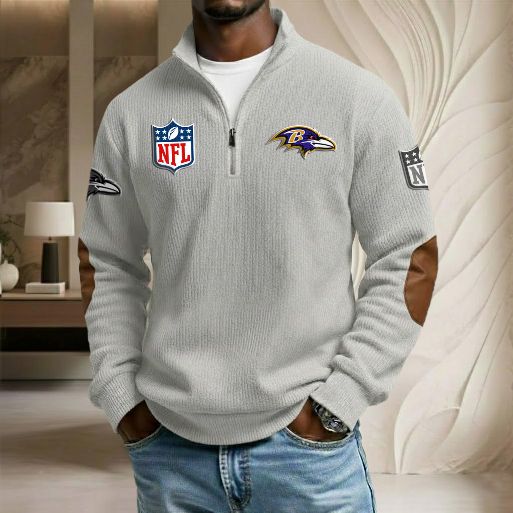 NFL x BAL Stand Collar Half-zip Sweatshirt HLP HLPHUONG