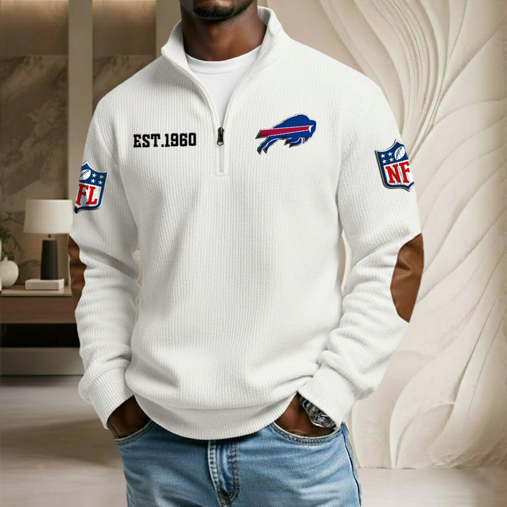 NFL x BUF EST Stand Collar Half-zip Sweatshirt HLP HLPHUONG