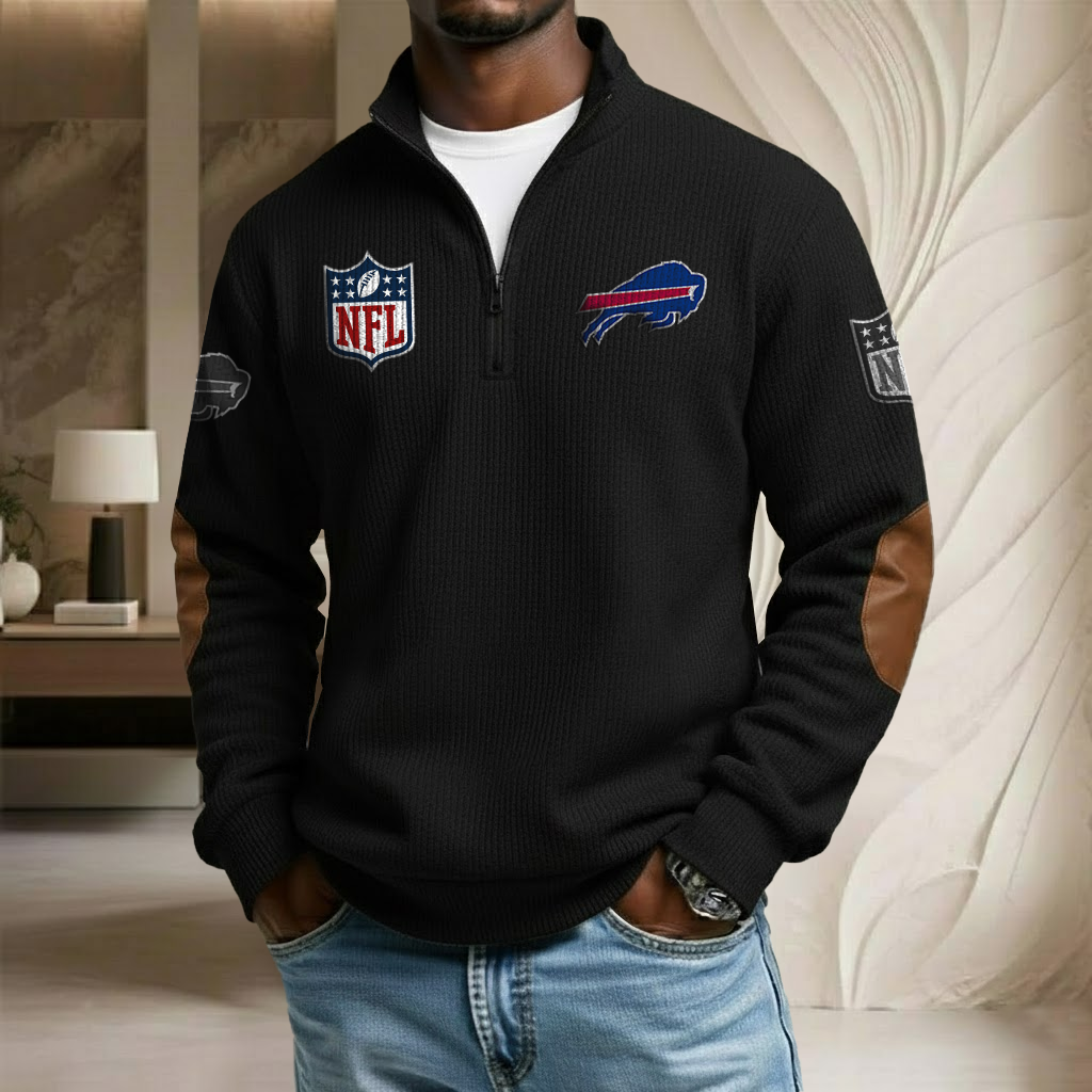 NFL x BUF Stand Collar Half-zip Sweatshirt HLP HLPHUONG