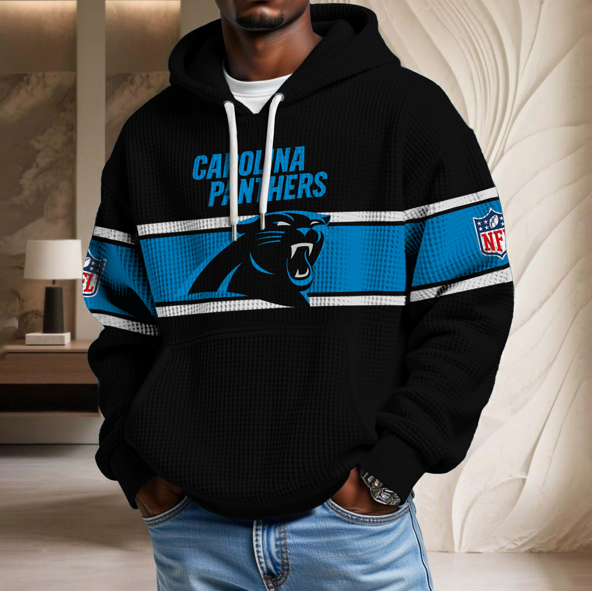 NFL x CAR Black Version Waffle Hoodie HLP HLPHUONG