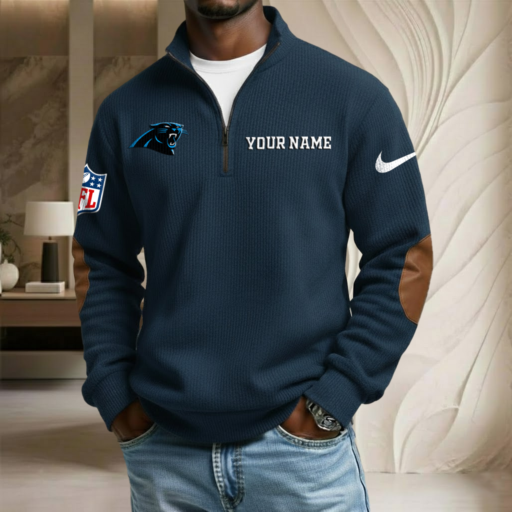 NFL x CAR Custom Name Stand Collar Half-zip Sweatshirt HLP HLPHUONG