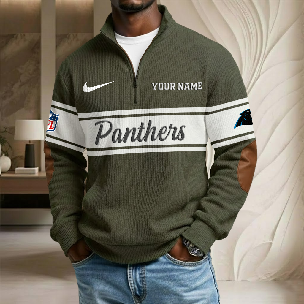 NFL x CAR Custom Name Stand Collar Half-zip Sweatshirt HLP HLPHUONG