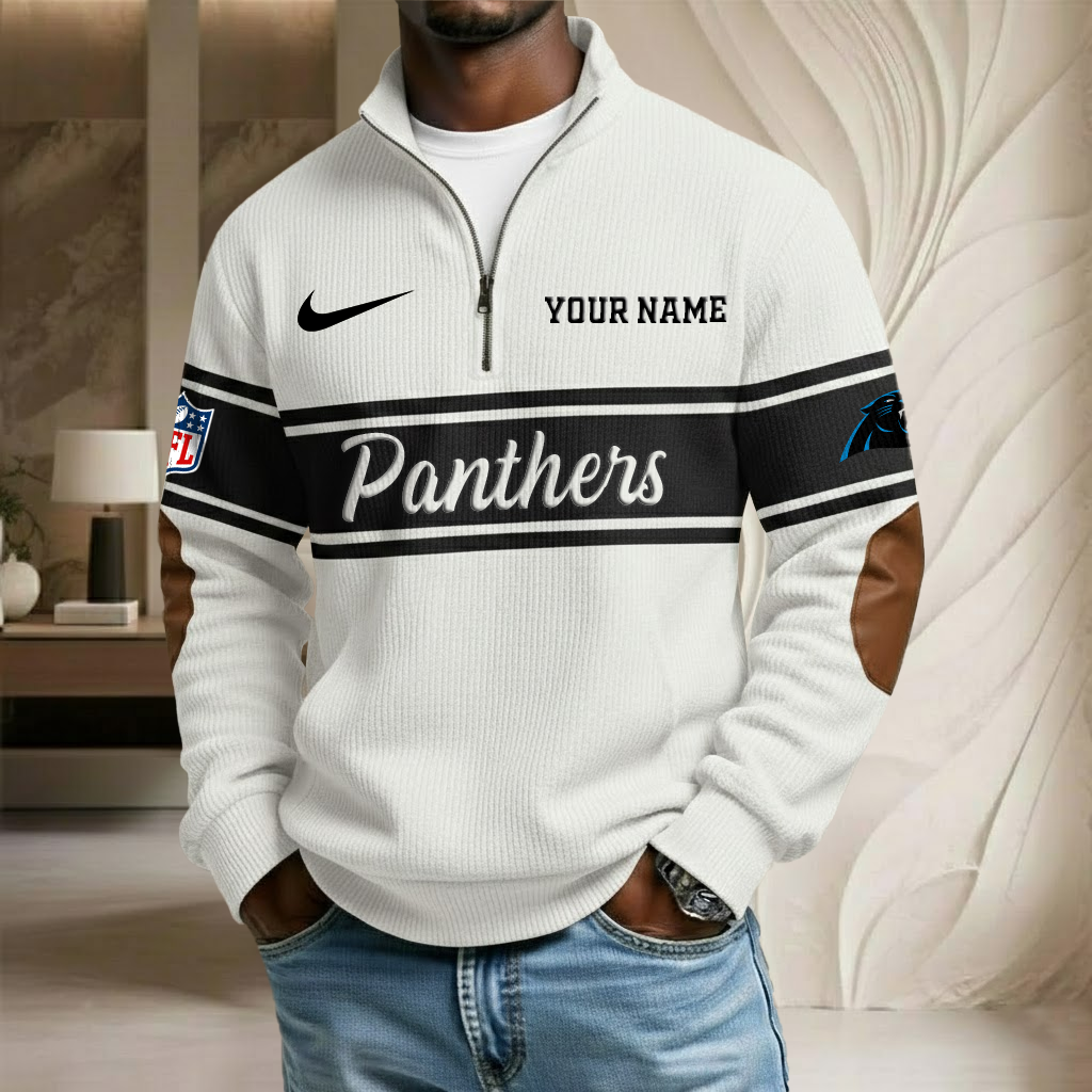 NFL x CAR Custom Name Stand Collar Half-zip Sweatshirt HLP HLPHUONG