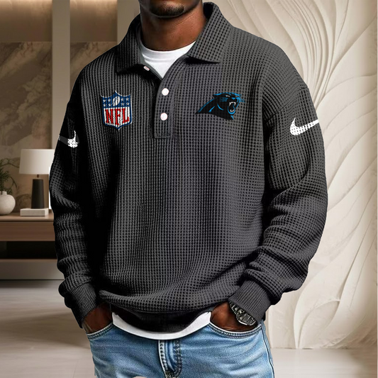 NFL x CAR Waffle Three Button Lapel Polo HLP HLPHUONG