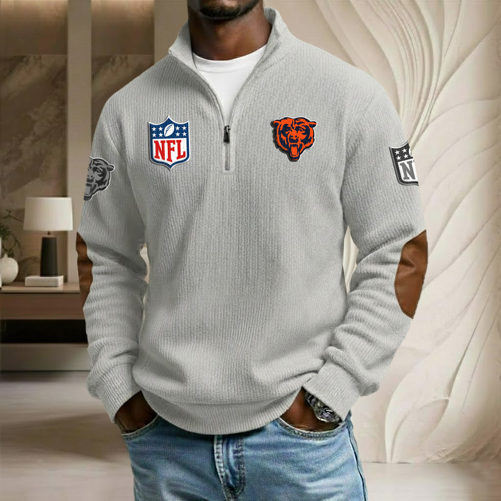 NFL x CHI Stand Collar Half-zip Sweatshirt HLP HLPHUONG
