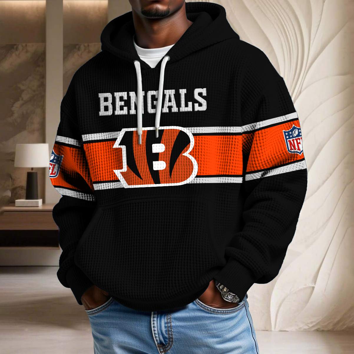 NFL x CIN Waffle Hoodie HLP HLPHUONG