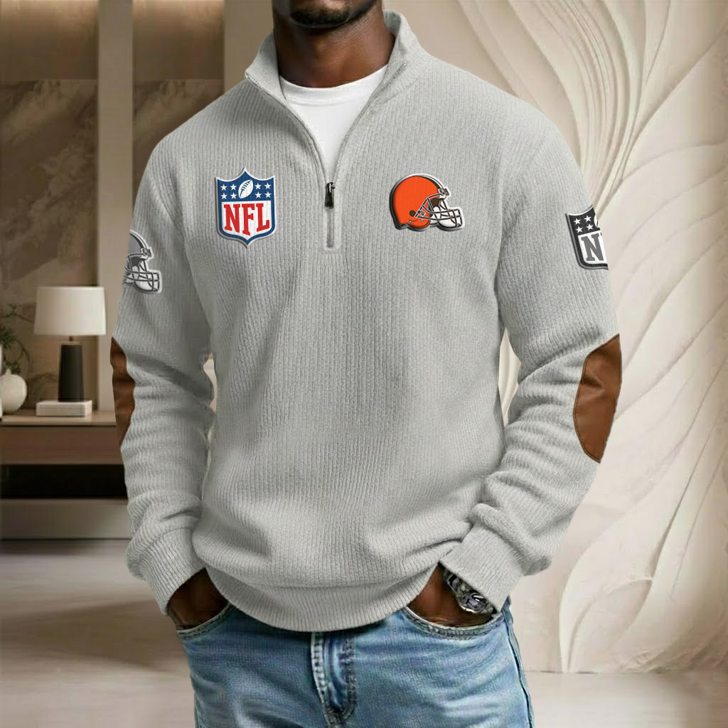 NFL x CLE Stand Collar Half-zip Sweatshirt HLP HLPHUONG