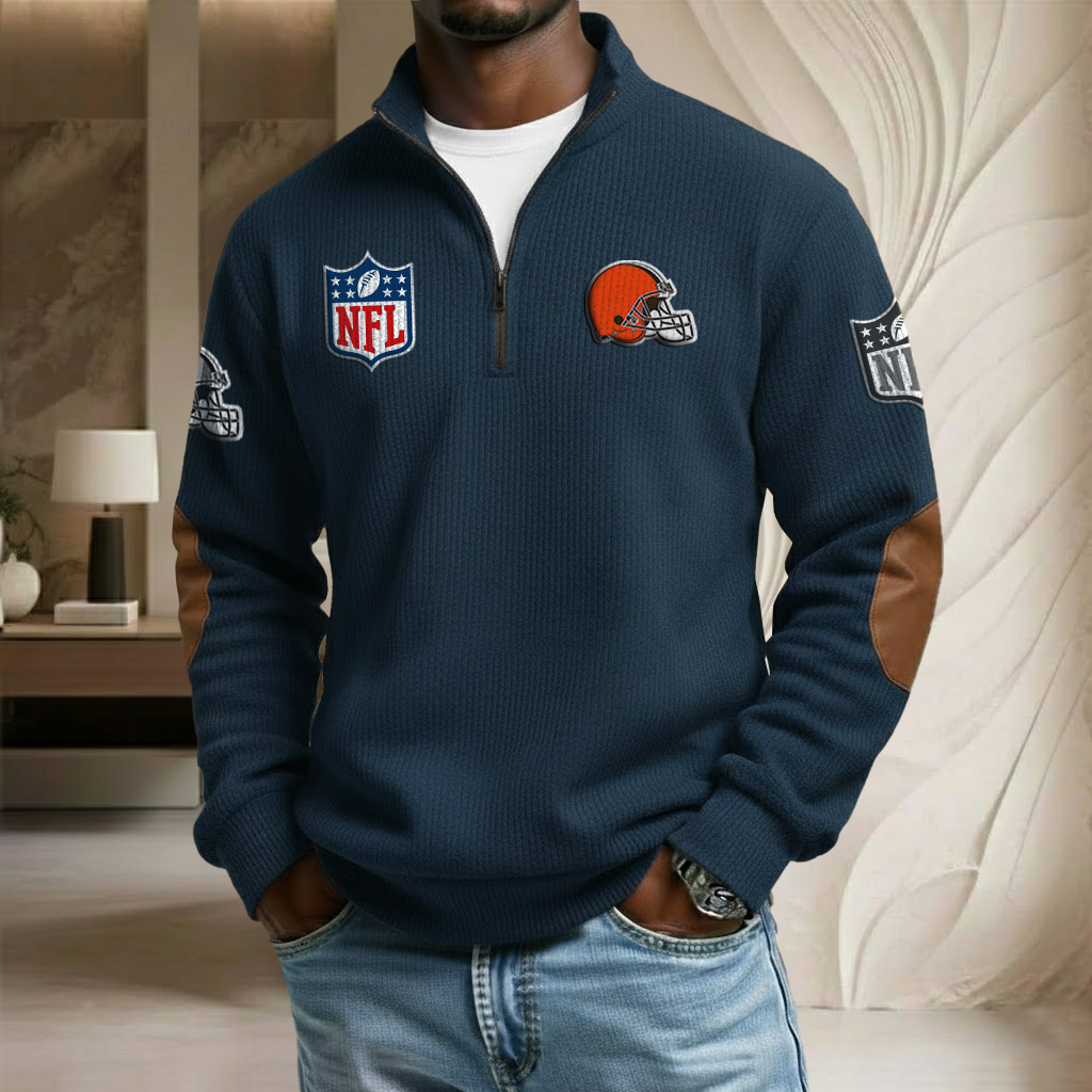 NFL x CLE Stand Collar Half-zip Sweatshirt HLP HLPHUONG